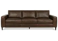 Kaston Leather Sofa -Sevilla Brunette