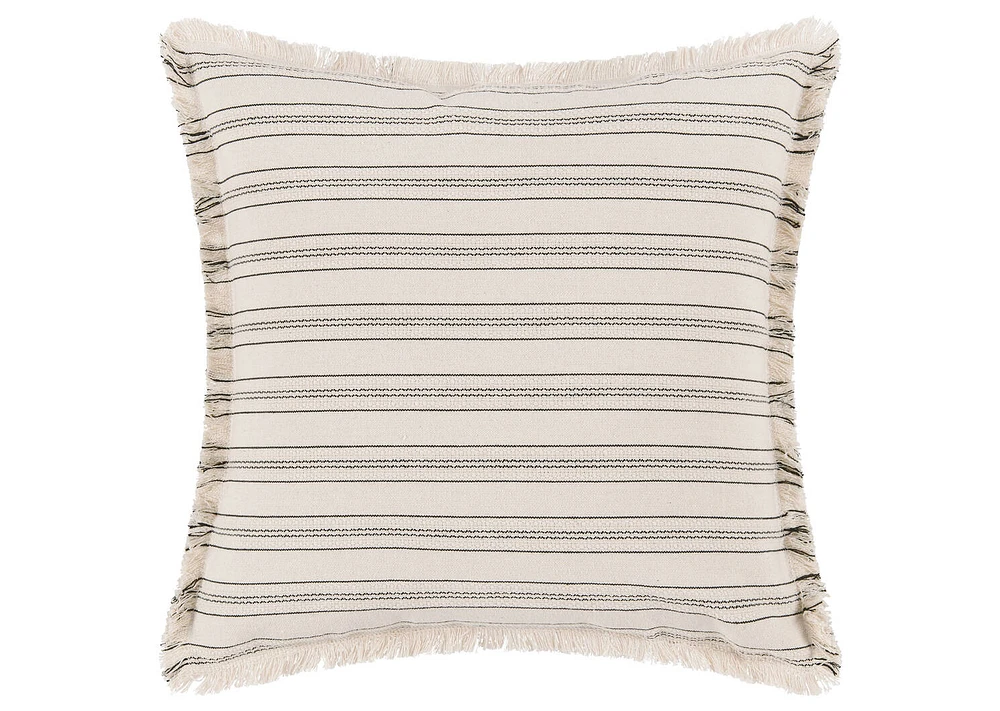 Novoli Striped Pillow 20x20 Nat/Black