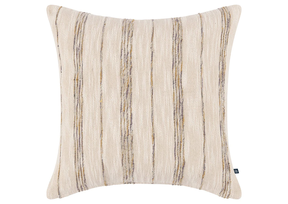 Zira Cotton Striped Pillow 20x20 Natural