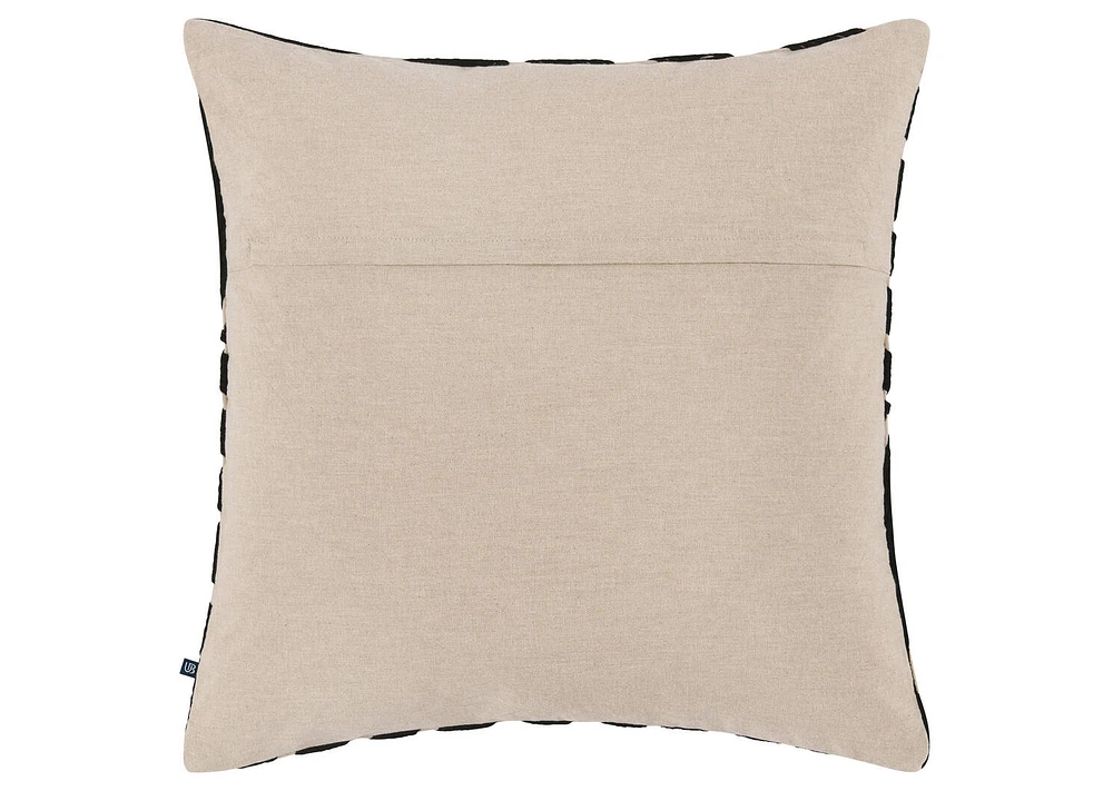 Avila Cotton Pillow 20x20 Black/Natural