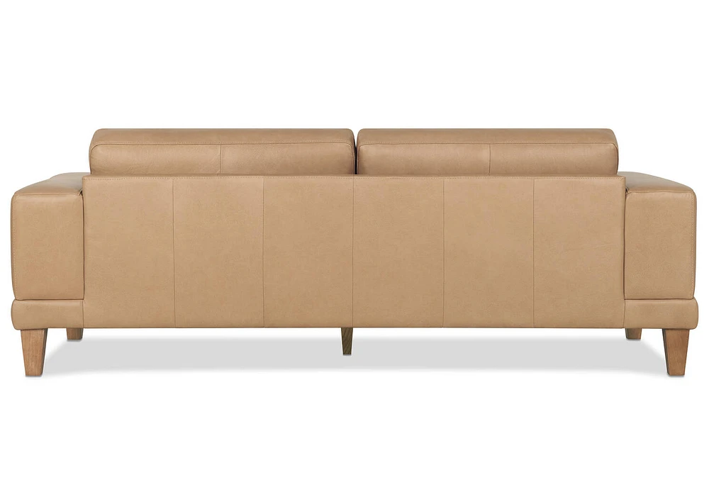 Carson Leather Sofa -Zen Stone