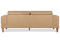Carson Leather Sofa -Zen Stone