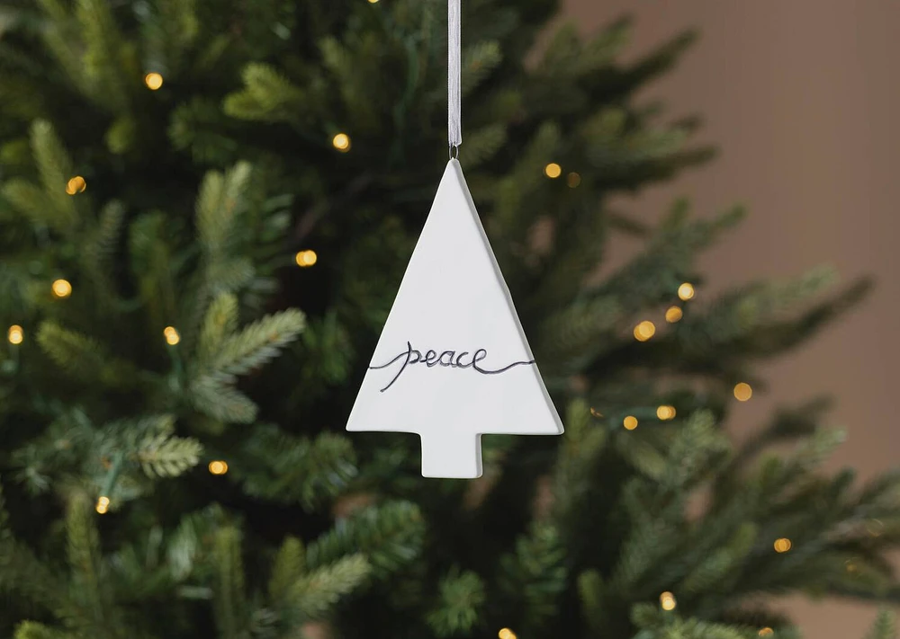 Peace Script Ornament