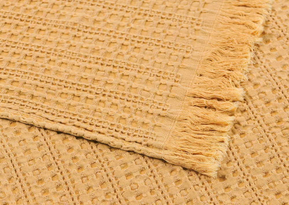 Darwin Waffle Throw Amber