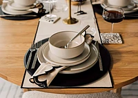 Tenly Round Placemat Black