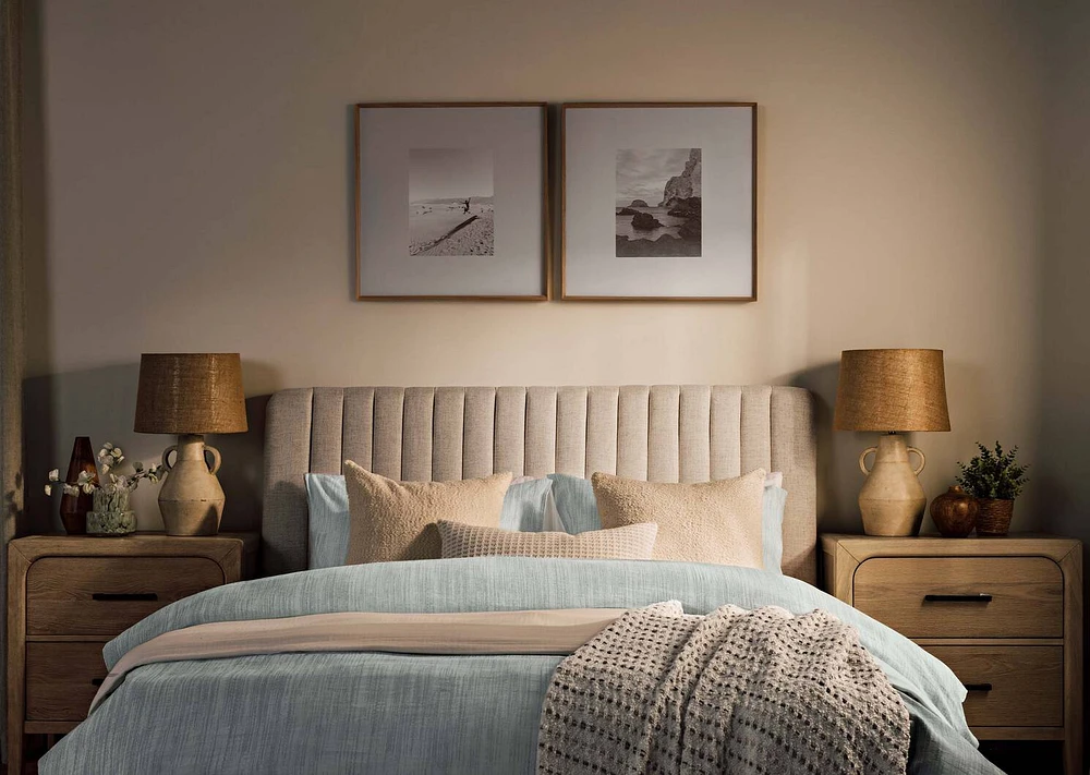 Elara Cotton Duvet Set Queen Blue