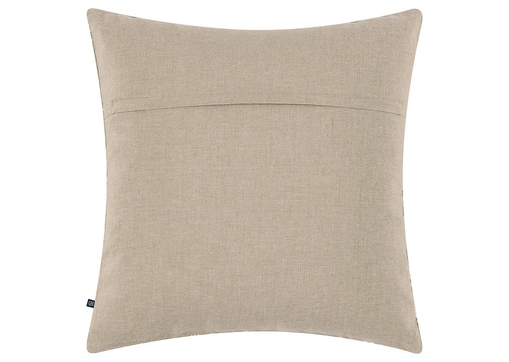 Ivy Cotton Embroidered Pillow 20x20 Sand