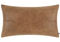 Jarvis Faux Leather Pillow 12x22 Cara
