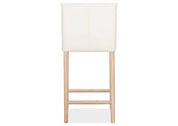 Marciona Lthr Counter Stool -Forega Wht