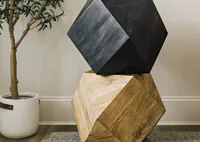 Kerbau Accent Table -Mango Black