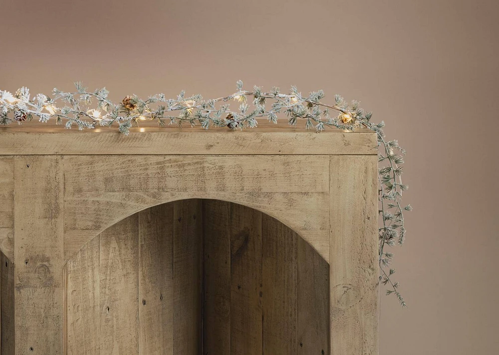 Snowy Pine LED Garland