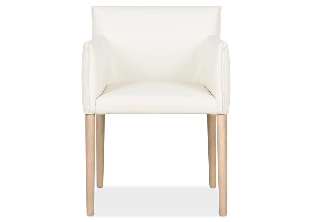 Marciona Lthr Arm Dining Chair -Forega W