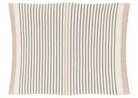 Tiva Cotton Striped Throw Nat/Blk/Car