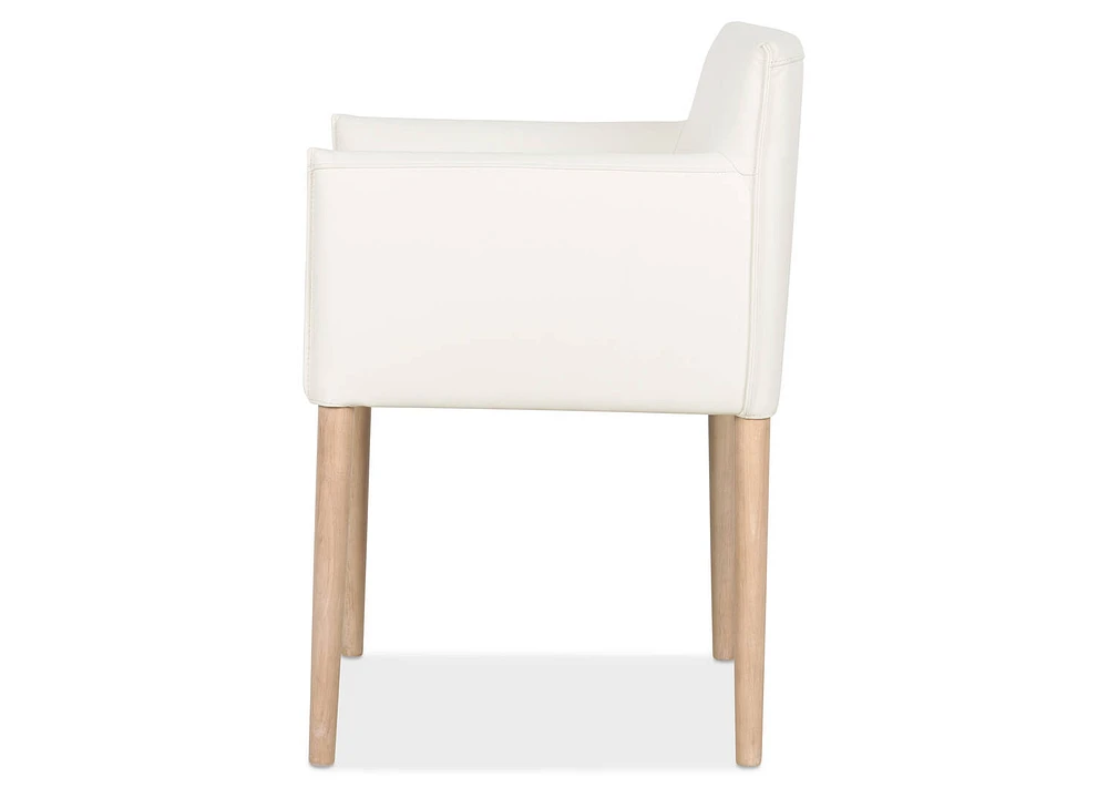 Marciona Lthr Arm Dining Chair -Forega W