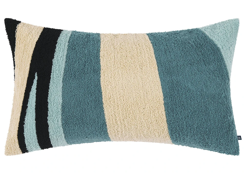 Elise Cotton Pillow 14x24 Blue/Multi