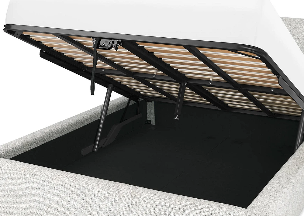 Ewan Storage Bed -Yuri Oyster, QUEEN