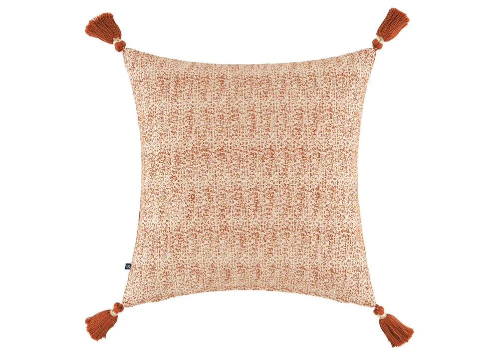 Nia Cotton Jacquard Pillow 20x20 Rust