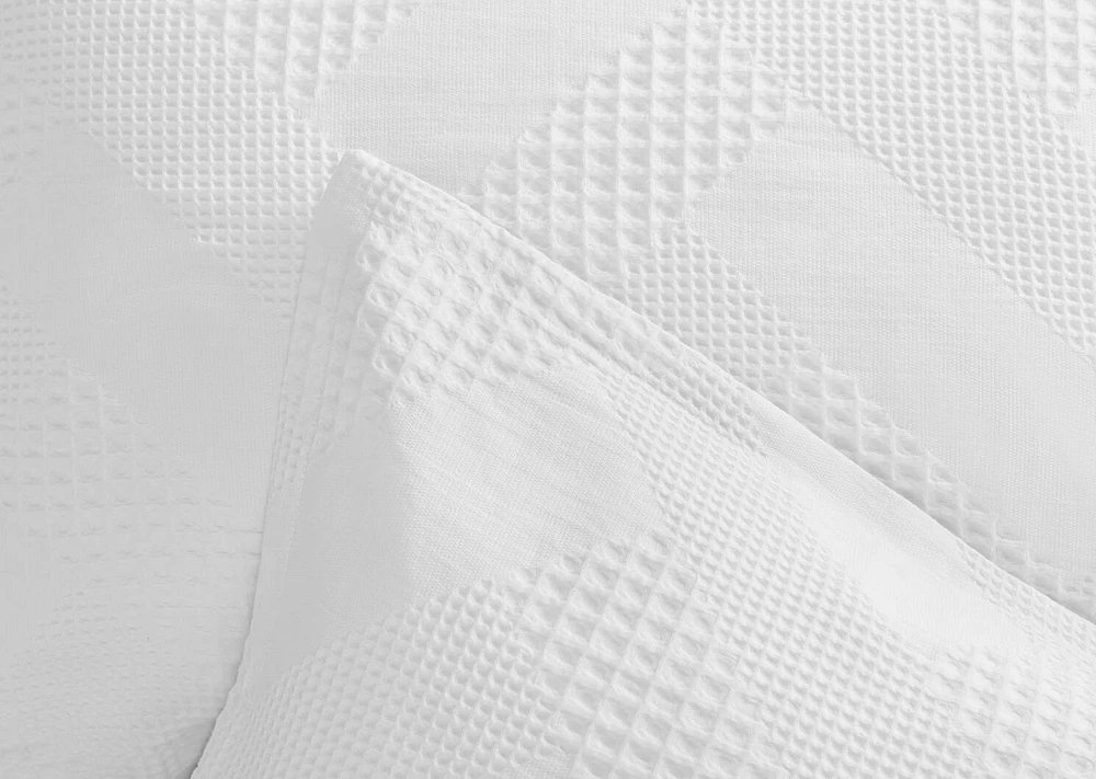 Brentley Cotton Duvet Set Queen White