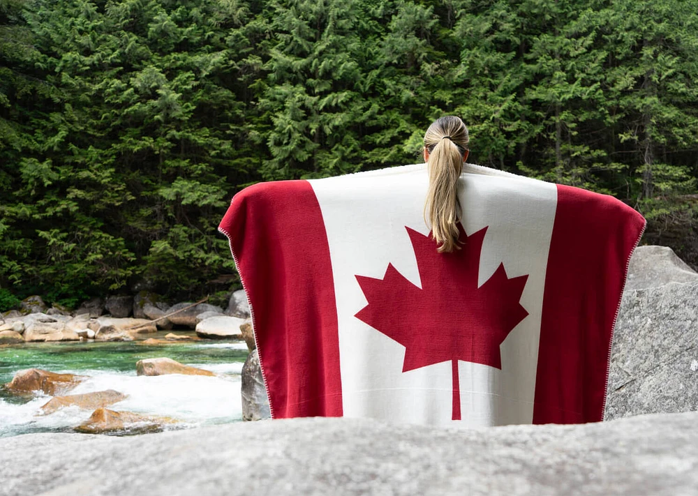 Canada Flag Sherpa Throw