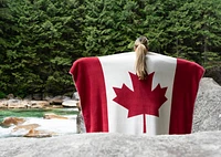 Canada Flag Sherpa Throw