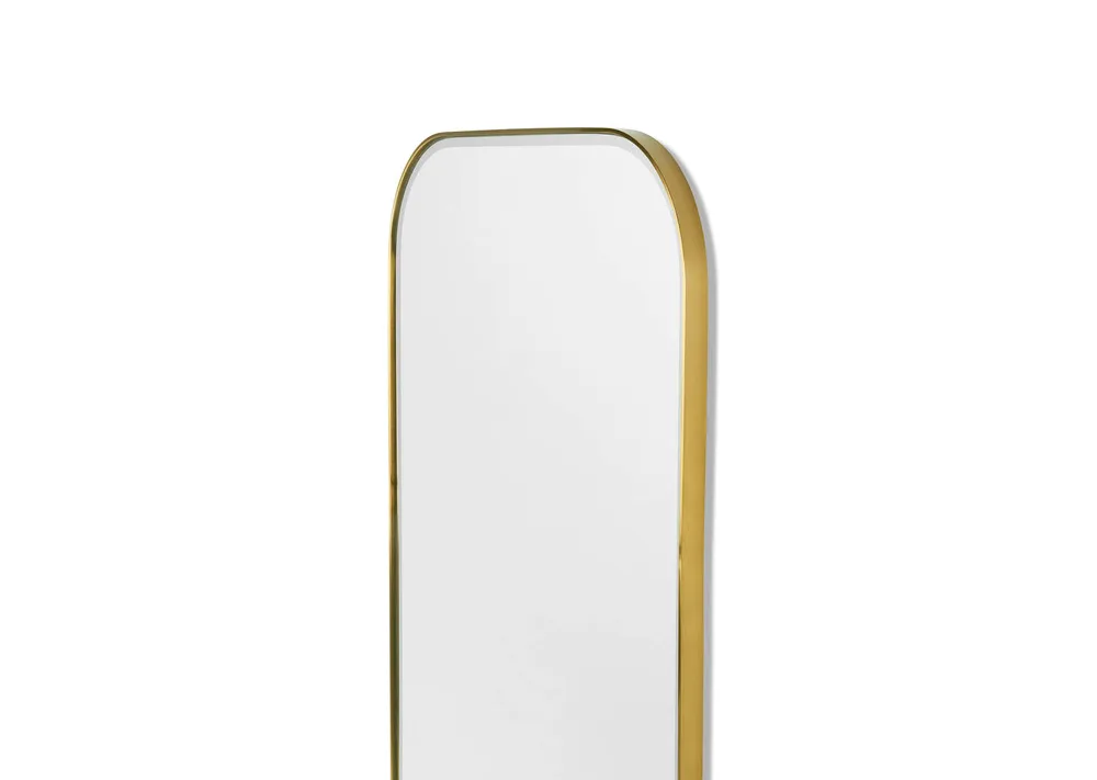 Erika Wall Mirror Rectangle Brass