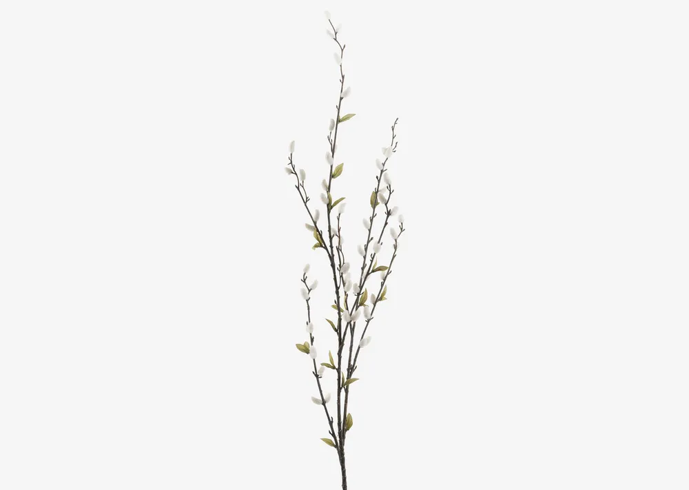 Jessa Pussy Willow Branch White