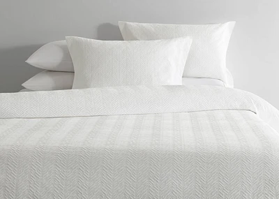 Monclair Cotton Duvet Set Queen White