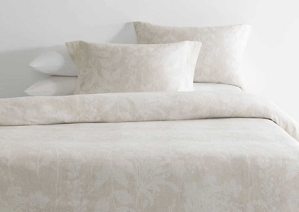 Camella Cotton Duvet Set Queen Sand/Iv