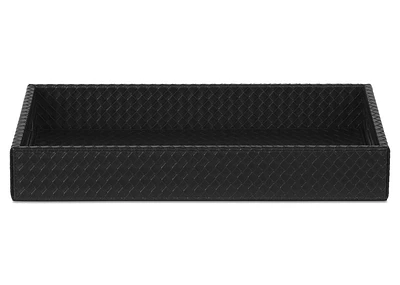 Fraser Faux Leather Tray Large Black