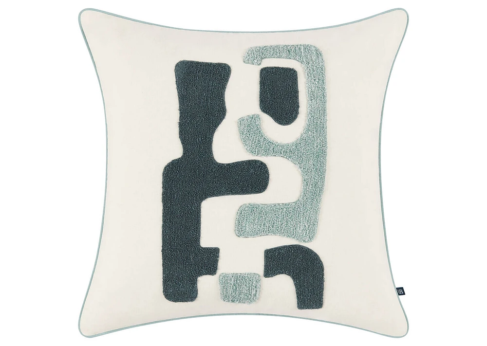 Pomo Pillow 20x20 Ivory/Blue