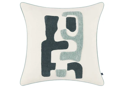 Pomo Pillow 20x20 Ivory/Blue