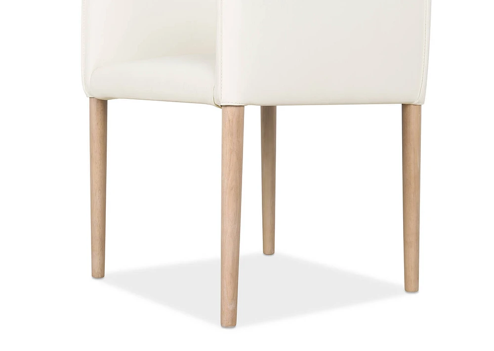 Marciona Lthr Arm Dining Chair -Forega W