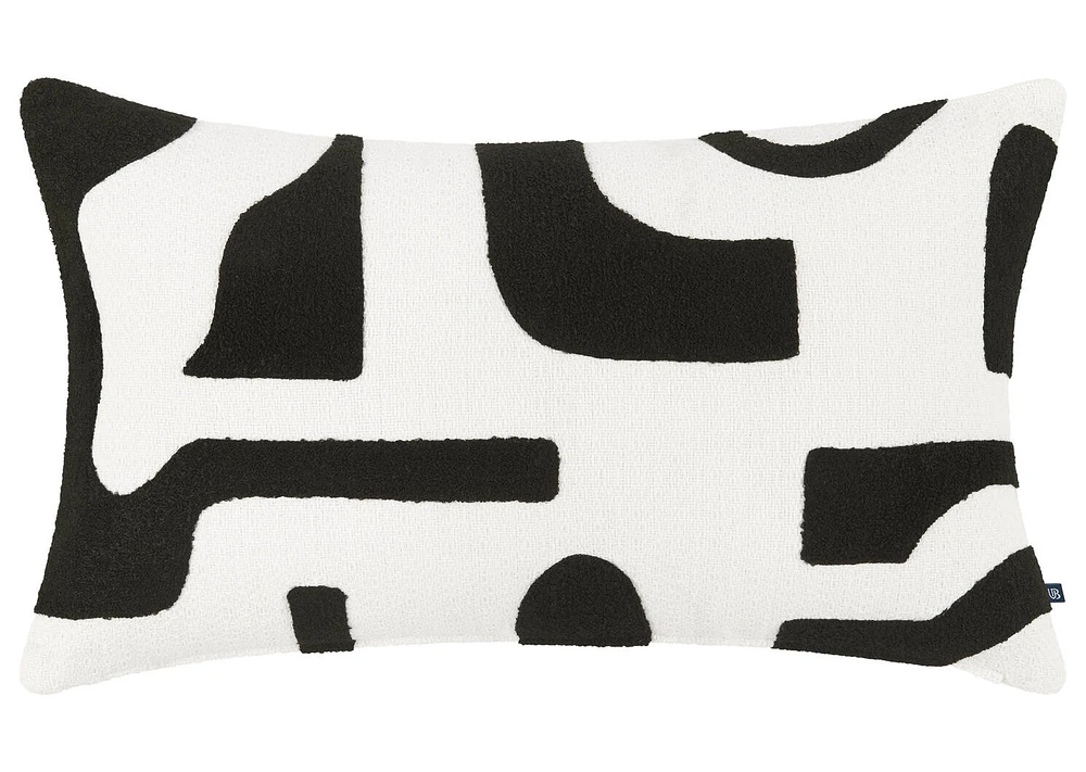 Roque Pillow 14x24 Ivory/Black