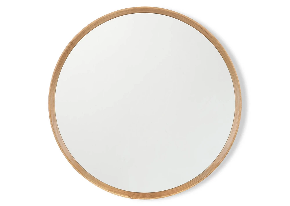 Magda Oak Wall Mirror Round