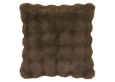 Zoey Faux Fur Pillow 20x20 Brown