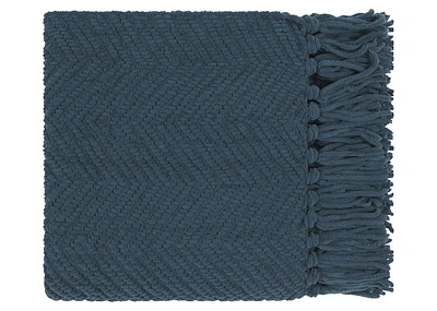 Elan Chenille Throw Navy