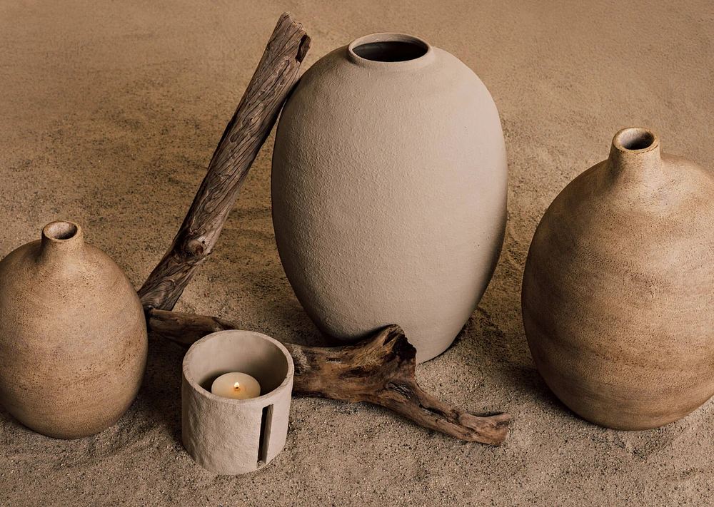 Foley Candle Holder Brown