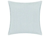 Aria Cotton Pillow 20x20 Blue Mist