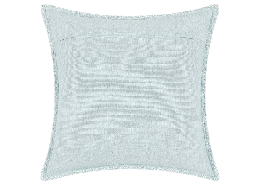 Aria Cotton Pillow 20x20 Blue Mist