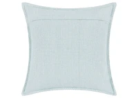 Aria Cotton Pillow 20x20 Blue Mist