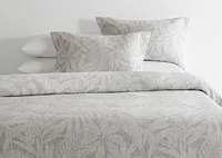 Keya Cotton Duvet Set Queen Lt Grey/Iv