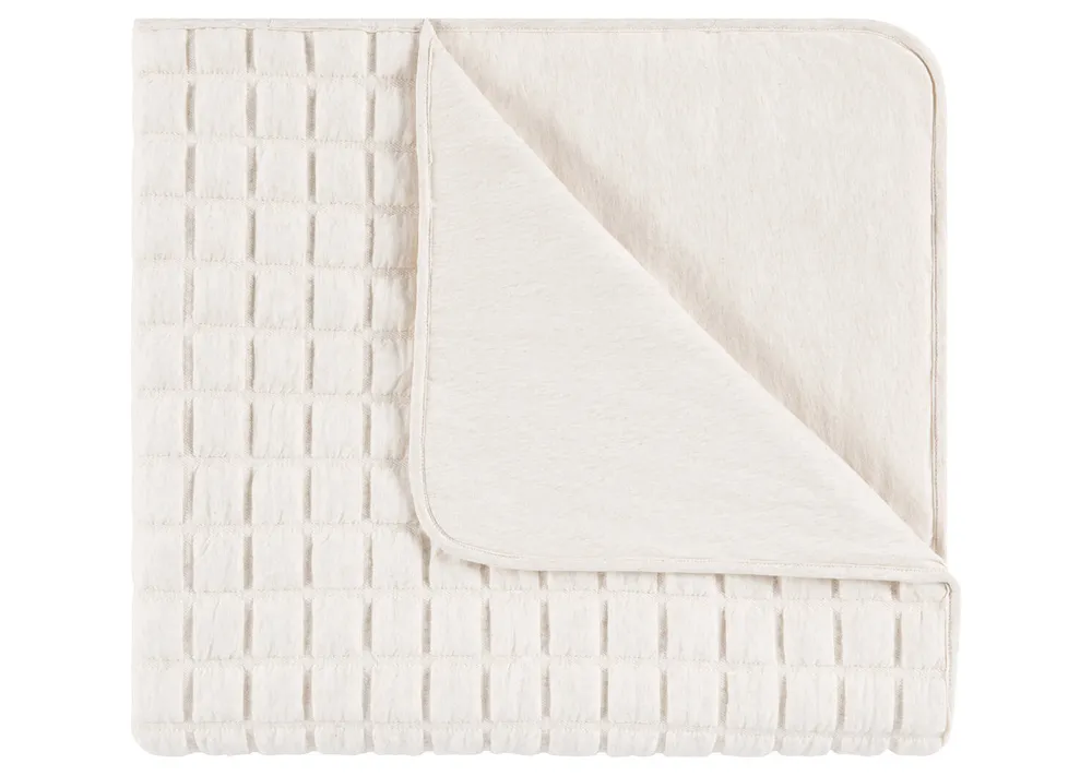 Lassen Cotton Bed Throw Oatmeal