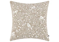 Ivy Cotton Embroidered Pillow 20x20 Sand