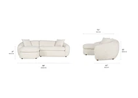 Ellison Sofa Chaise -Luly Ivory, LCF