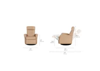 Drake Leather Recliner -Tre Blonde