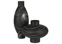 Draco Vase Wide Black