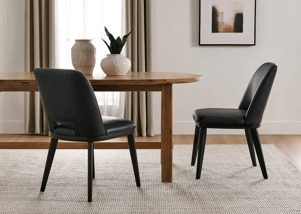 Selene Leather Dining Chair -Olson Slate