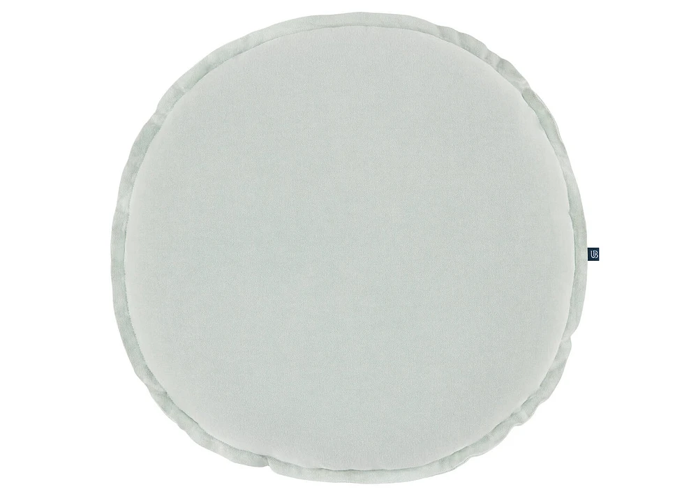 Faria Cotton Round Pillow Blue Mist