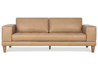 Carson Leather Sofa -Zen Stone