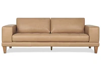 Carson Leather Sofa -Zen Stone